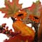 10" Autumn Sunflower & Pumpkin Hurricane Pillar Candle Holder